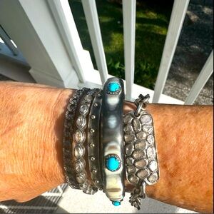 Rose cut Diamond/Sterling link bracelet. Diamond claw close. Gorgeous✨ $695 new.